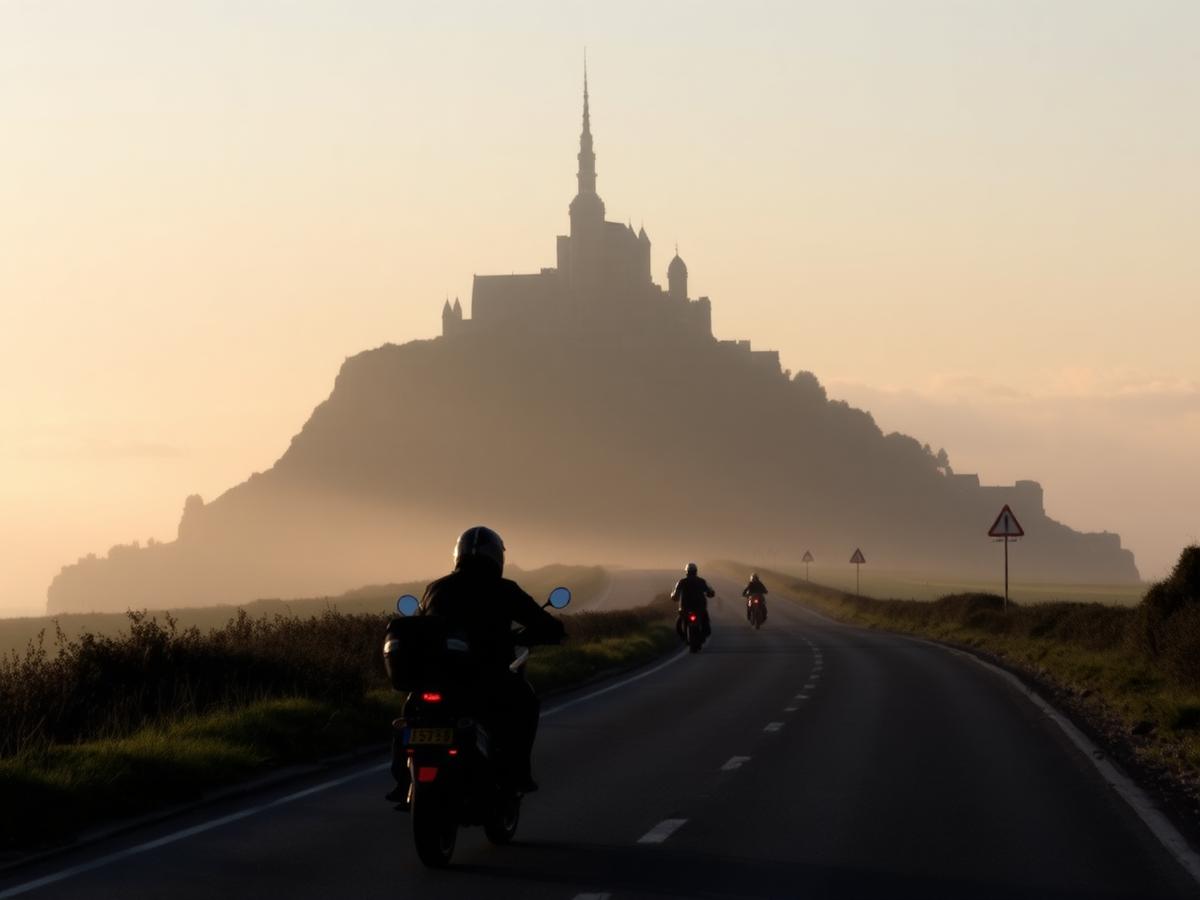 Route vers la baie du Mont-Saint-Michel
